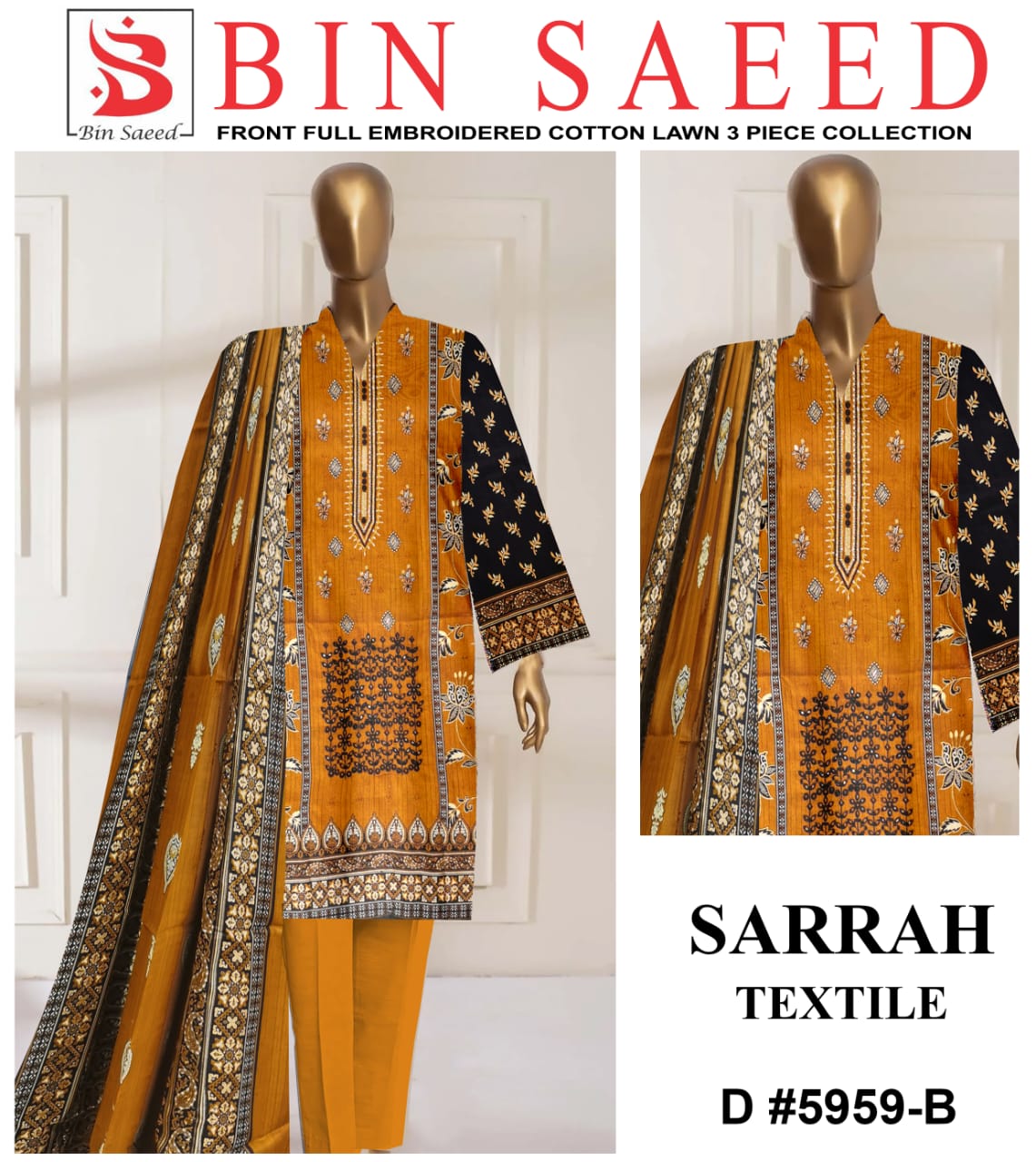 Bin Saeed Sarrah Textile D5959-B